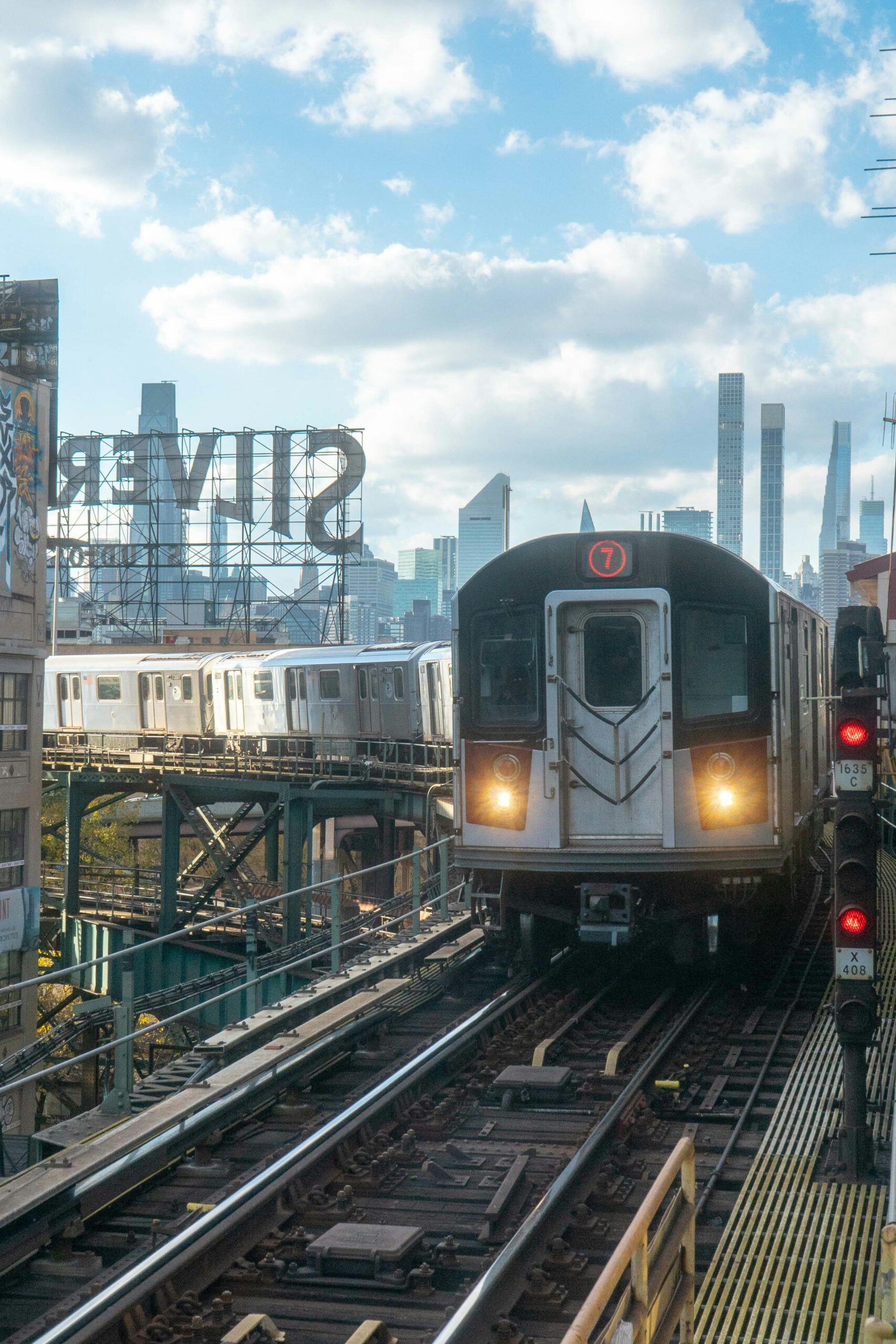 The 7 train elevated above Queens, New York — the line that carries the whole world to the US Open